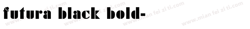 futura black bold字体转换